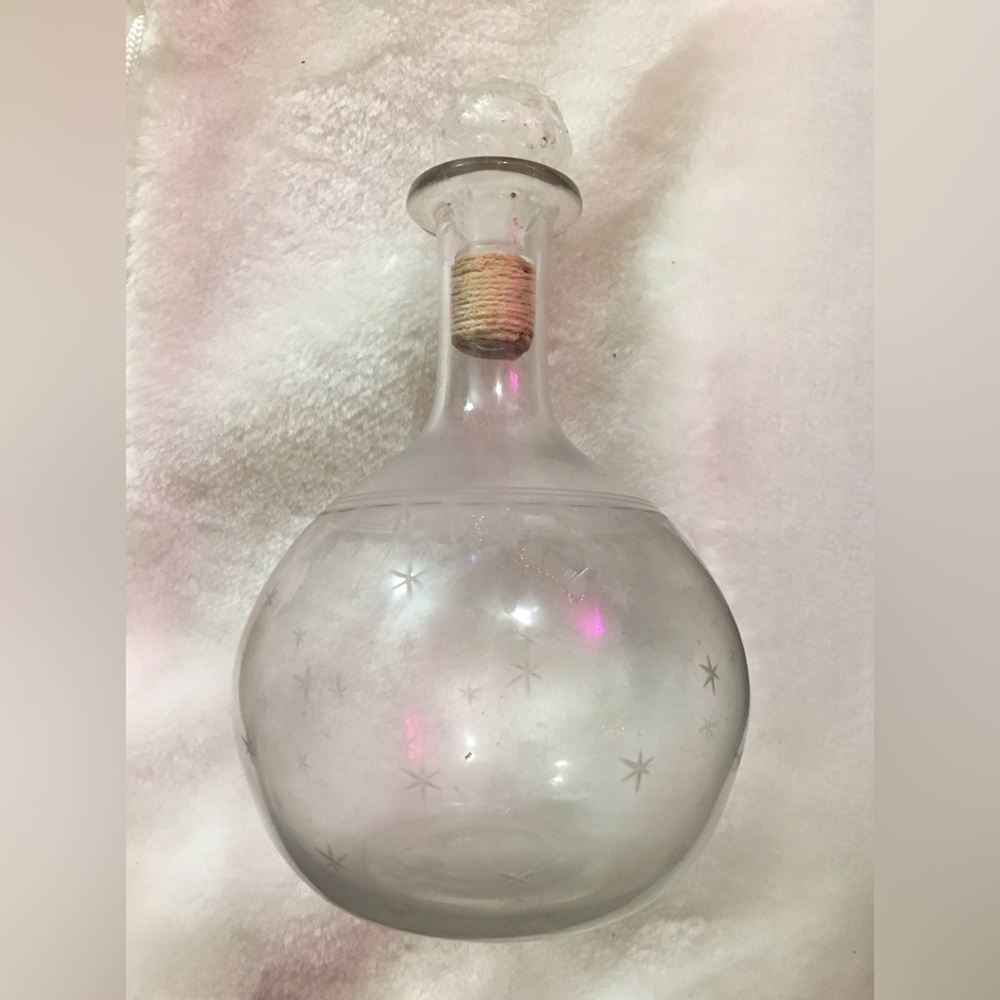 Star Etched Glass Decanter